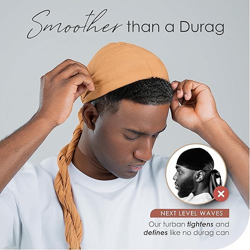 Miniatura 3 de Turbante Halo con Forro de Satén de Seda Envolvente de Cabeza Preajustado Gorro de Calavera para Hombres y Mujeres Gorro para Dormir Cubierta