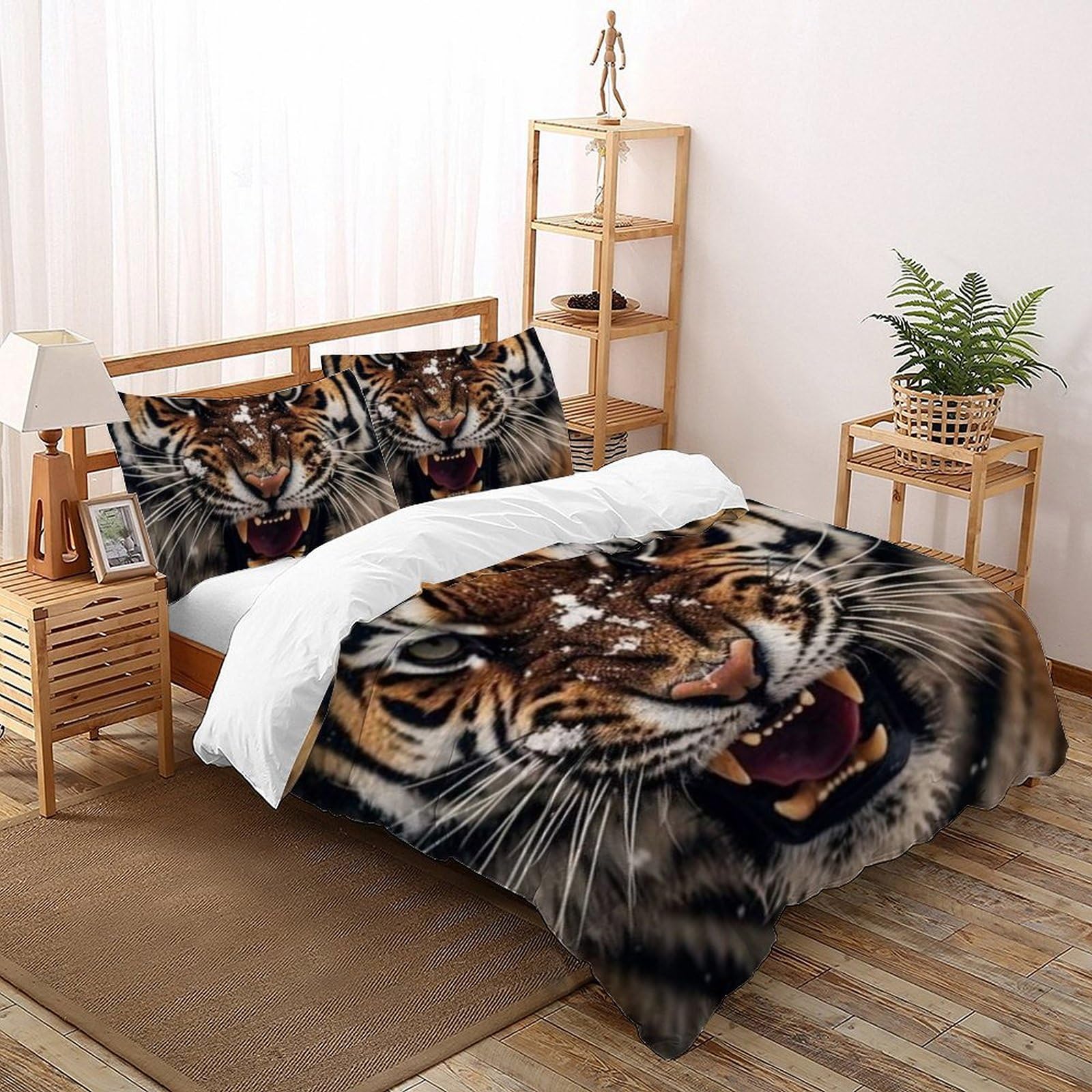 Housse de couette animaux de la jungle, cadeau idéal lit double fille