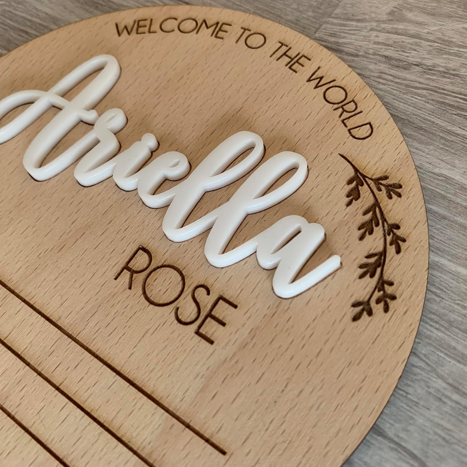 Personalized Baby Announcement Sign | Welcome to the World, Custom Name Birth Stats, Hospital Newborn Gift, Photo Prop