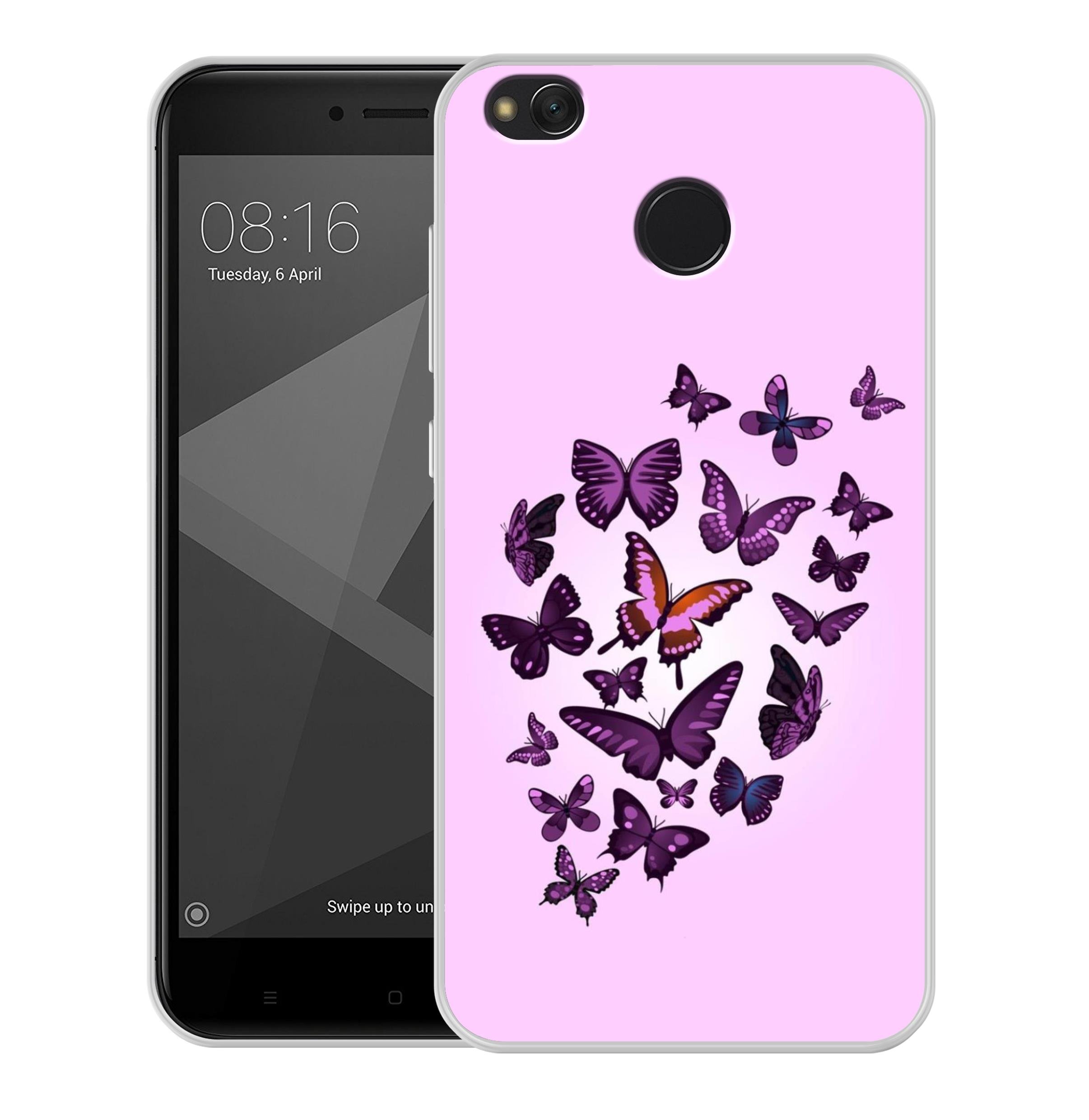 Fashionury Slim Flexible Soft Printed Back Case Cover for New Redmi 4 P100