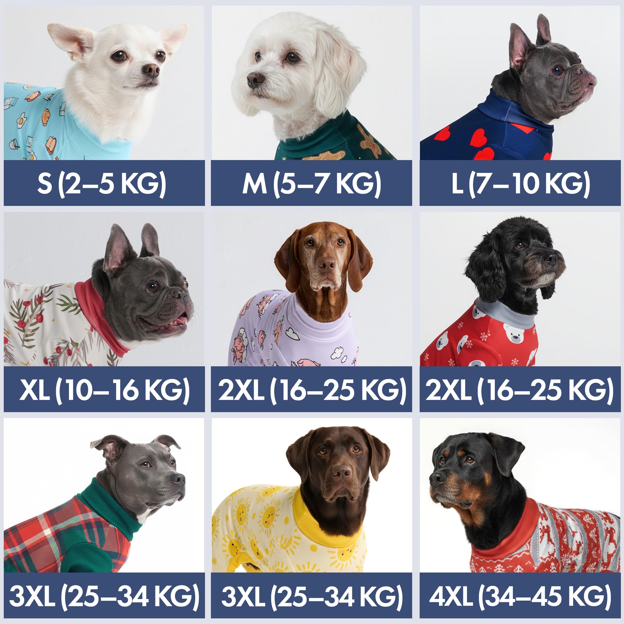 Spark Paws Dog Christmas Pyjama, Ultra-Soft and 4-Way Stretch, Recovery-Suit PJ Onesie for Small Medium and Large Breeds - Image 2