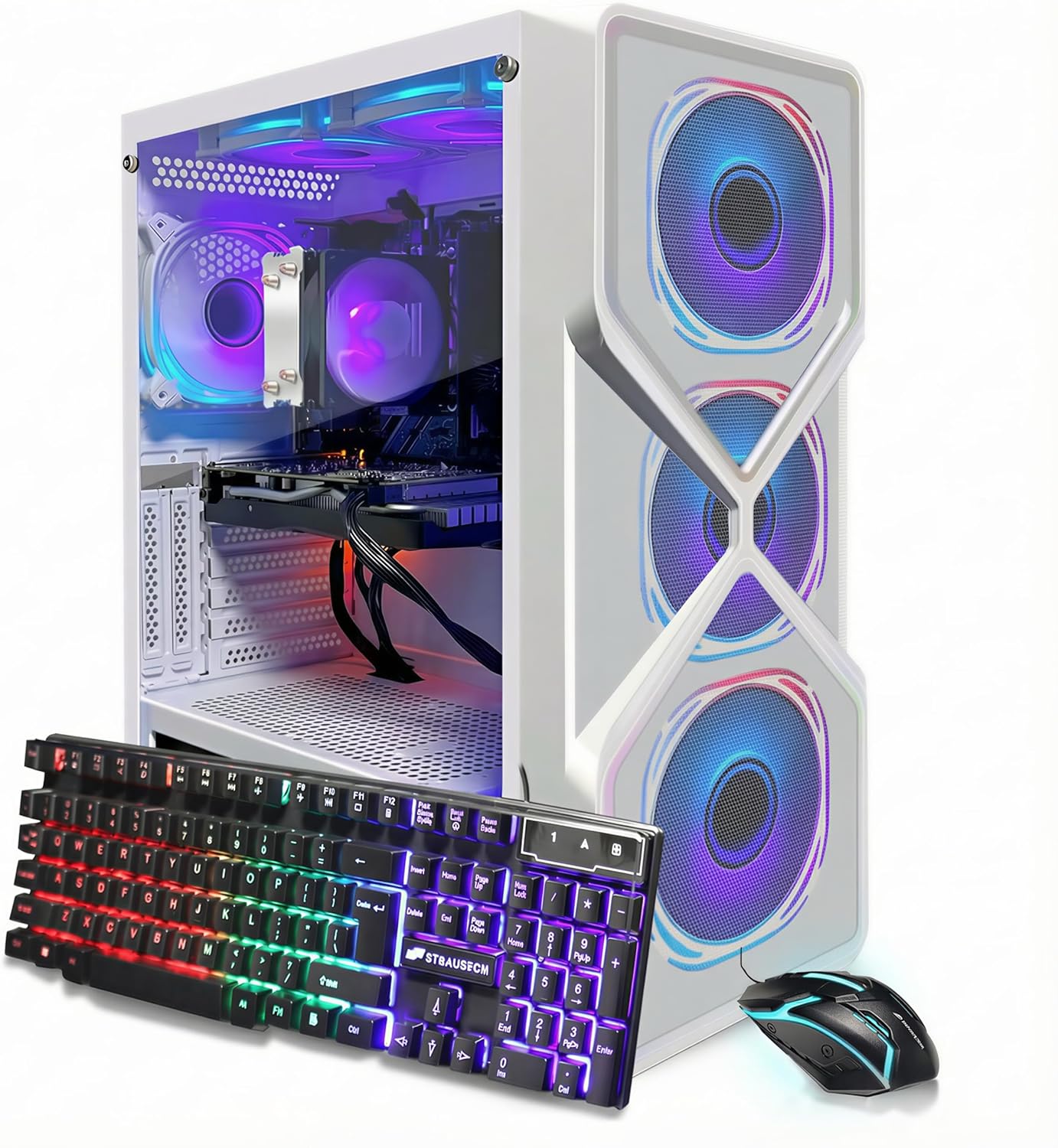 STGAubron Gaming PC Computer Desktop, AMD Ryzen 5 5500 up to 4.2GHz, GeForce RTX…