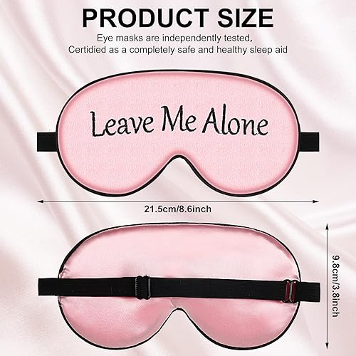Miniatura 9 de 8 piezas de máscara para dormir de seda con correa ajustable, suave, opaca, para dormir, para mujeres y hombres, para dormir toda la noche, viajes,