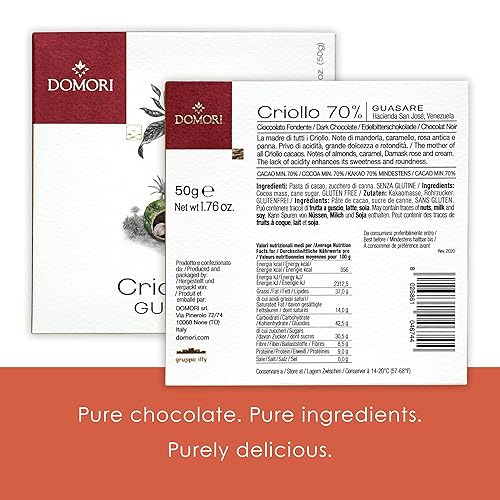 Miniatura 7 de Domori - Paquetes de chocolate Criollo (Porcelana 70%, paquete de 3)