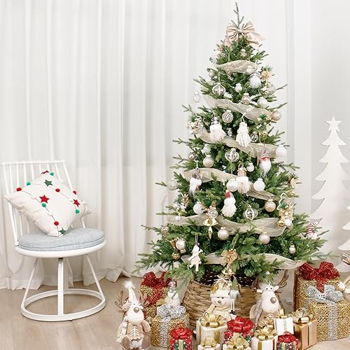 Miniatura 5 de Juego de adornos de bolas de Navidad, 34 piezas de plástico transparente inastillables para colgar en el árbol de Navidad, decoración de fiesta de