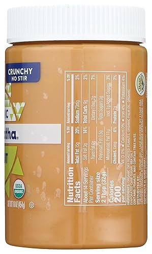 Miniatura 6 de MaraNatha Mantequilla de maní crujiente orgánica sin agitar, sin OMG, 16 onzas (paquete de 6)