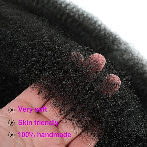 Miniatura 4 de Cabello afro Twist de 16 pulgadas, 3 paquetes de cabello elástico Afor Twist previamente esponjado (16 pulgadas (paquete de 3), 1B#)