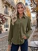 Camisa Tipo Shacket de Punto Waffle para Mujer, con Botones y Bolsillo 3