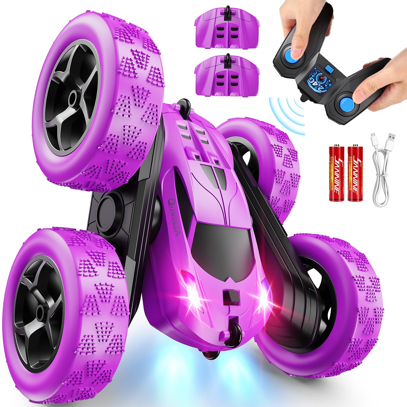 Amazon.com: QUNREDA RC Cars, Purple Remote Control Car for