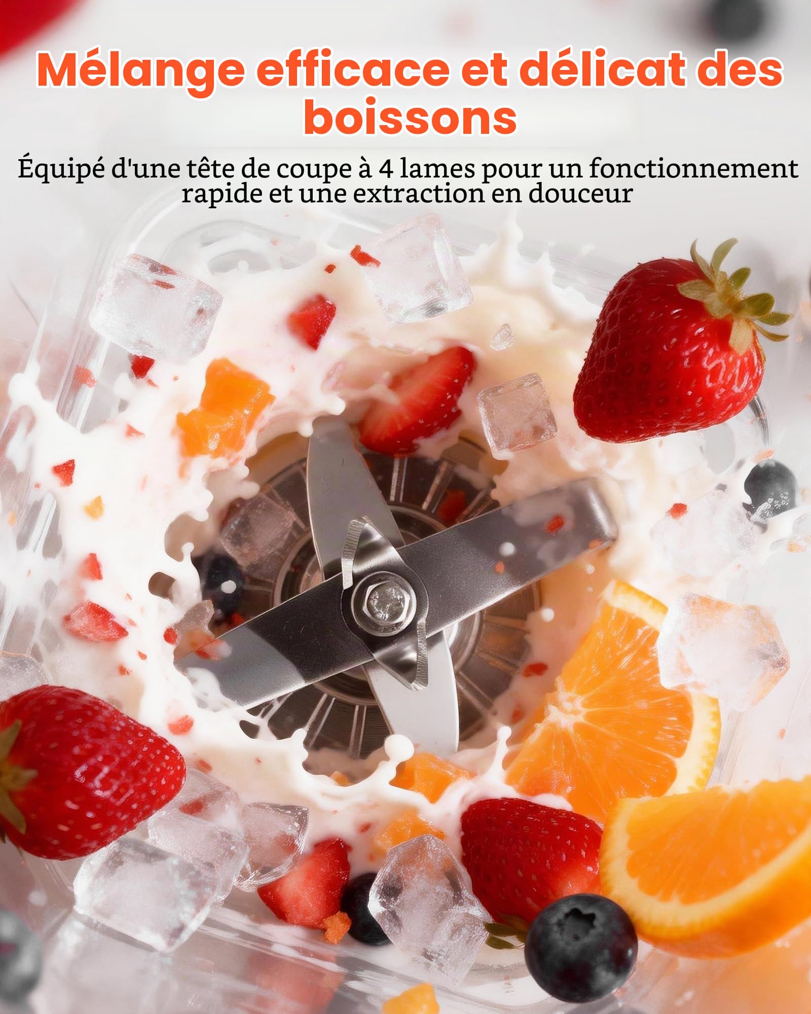 VEVOR Blender Professionnel, Mixeur Smoothie de Comptoir 2 L 26000 tr/min, pour Milkshakes Jus de Fruits Purées Cuisine Bar, avec Capot, Autonettoyage, Vitesse Réglable, 6 Programmes Prédéfinis