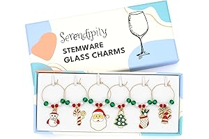 Christmas Wine Glass Charms for Table Decor
