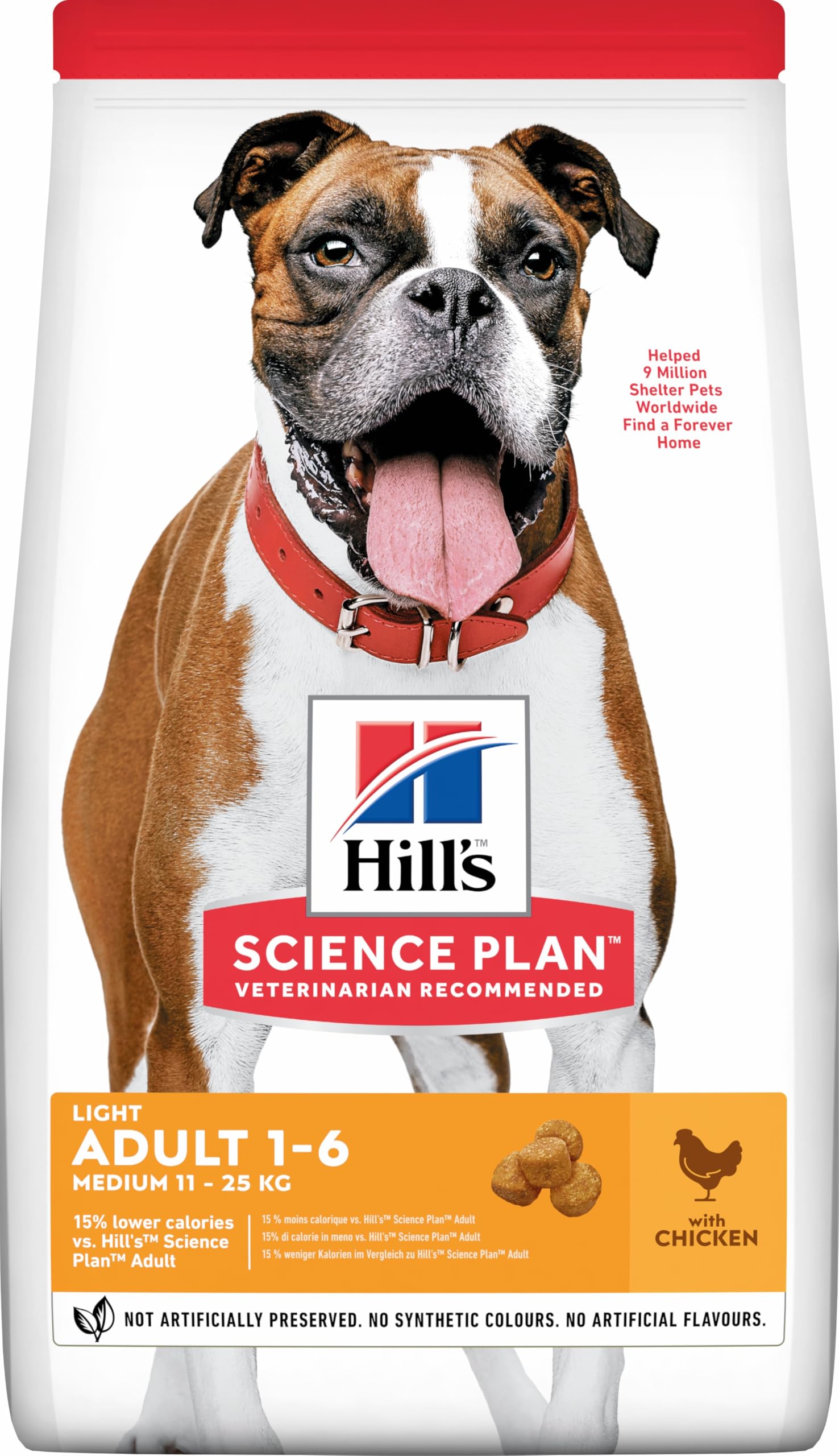 Science Plan Adult Medium Breed Chicken Light Dry Dog Food 2.5kg, (Pack of 1)