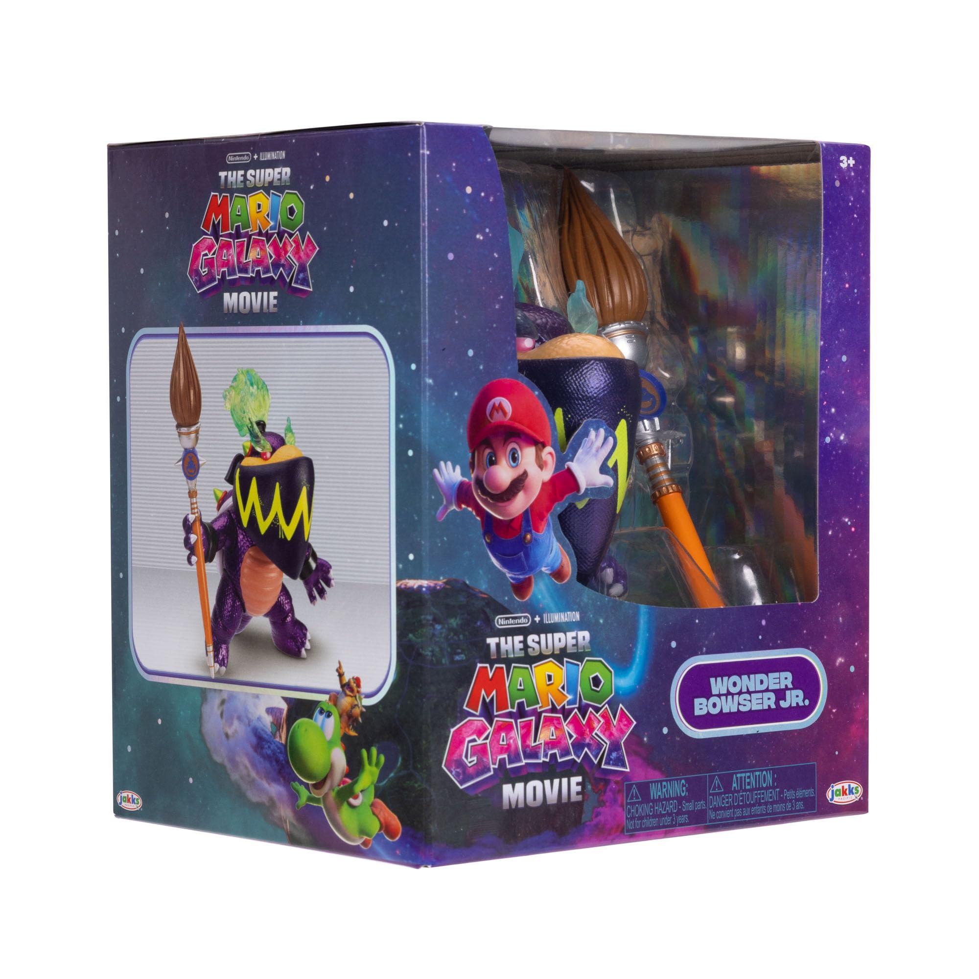 Jakks Pacific Super Mario Galaxy Movie Bowser Jr. 12,7 cm figurka | Jakks Pacific Figurka Super Mario Galaxy Movie Bowser Jr. 5"/12,7 cm, oficjalna licencja, dla dzieci w wieku od 3 lat