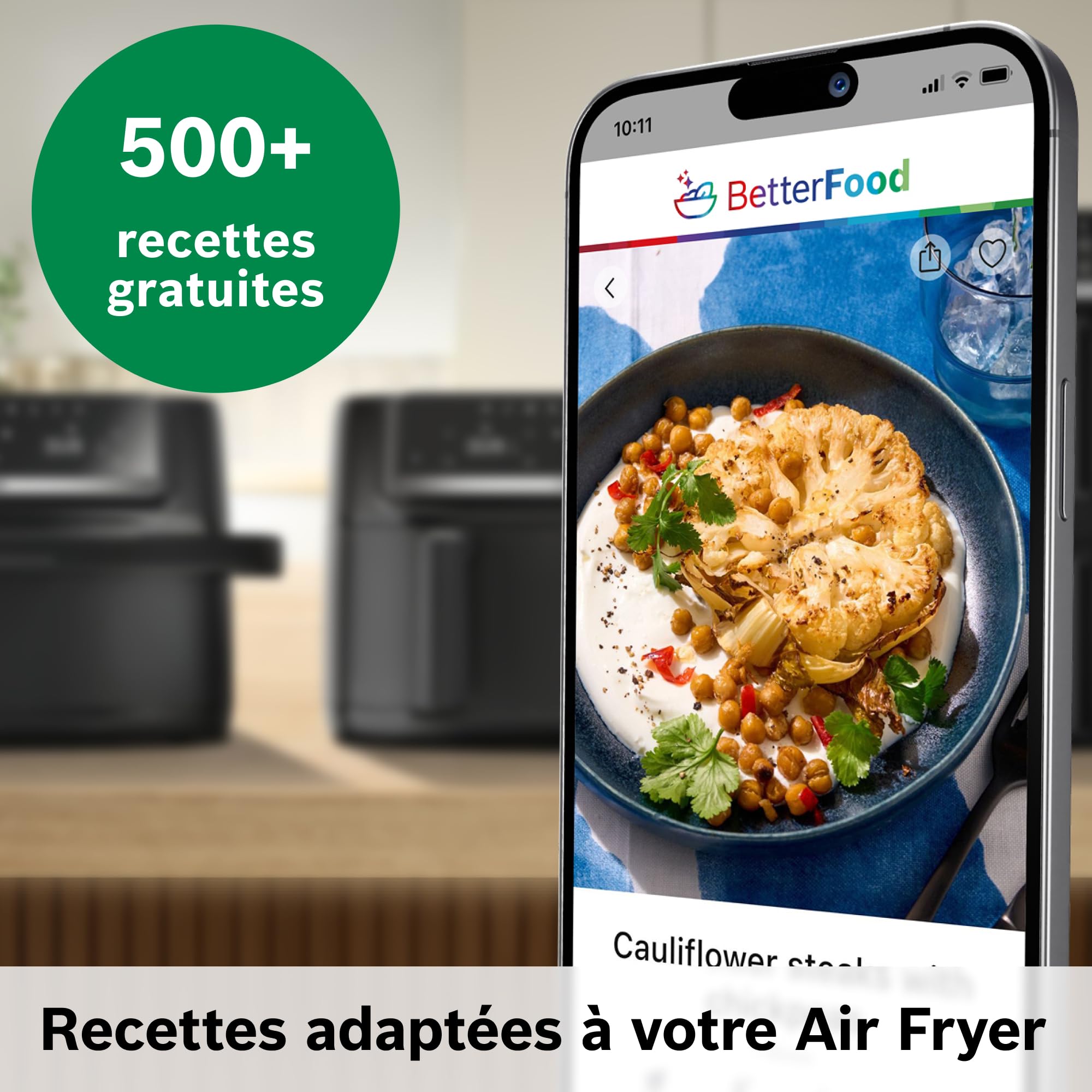 Bosch MAFD661B0 Série 6 - Air Fryer XXL | 2 bacs de 6 L, Fonction SYNC, 6 programmes, Revêtement non toxique, Intérieur métal