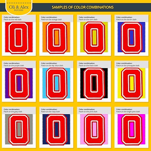 Miniatura 497 de Parches de letras termo-adhesivas de alta calidad – Lindas letras para ropa – Parche universitario para ropa – Letras bordadas de 4 1/2 parches