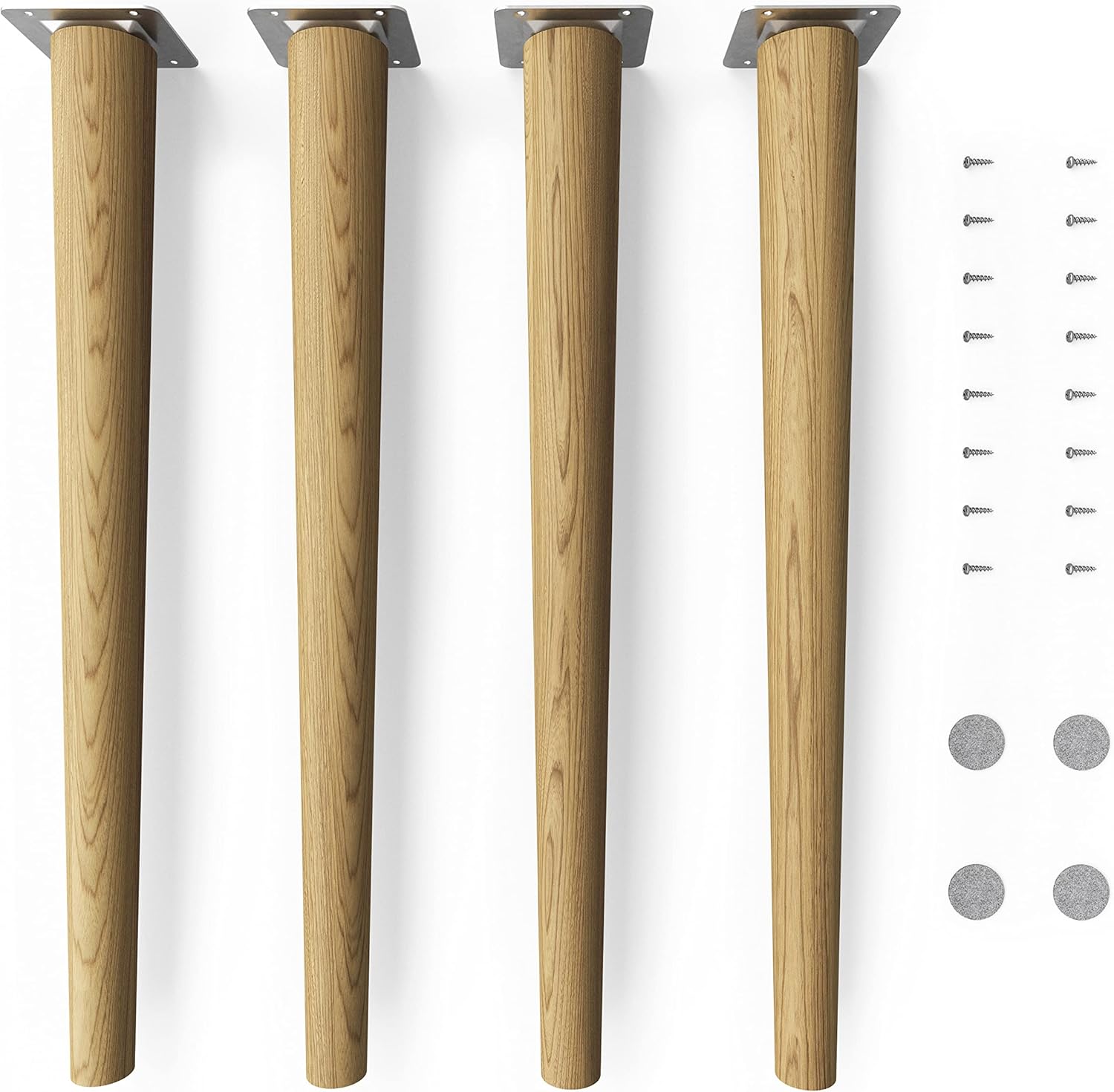 Pieds De Meuble En Bois - ® Clif Round | Nature (Non Traitée) | Hauteur