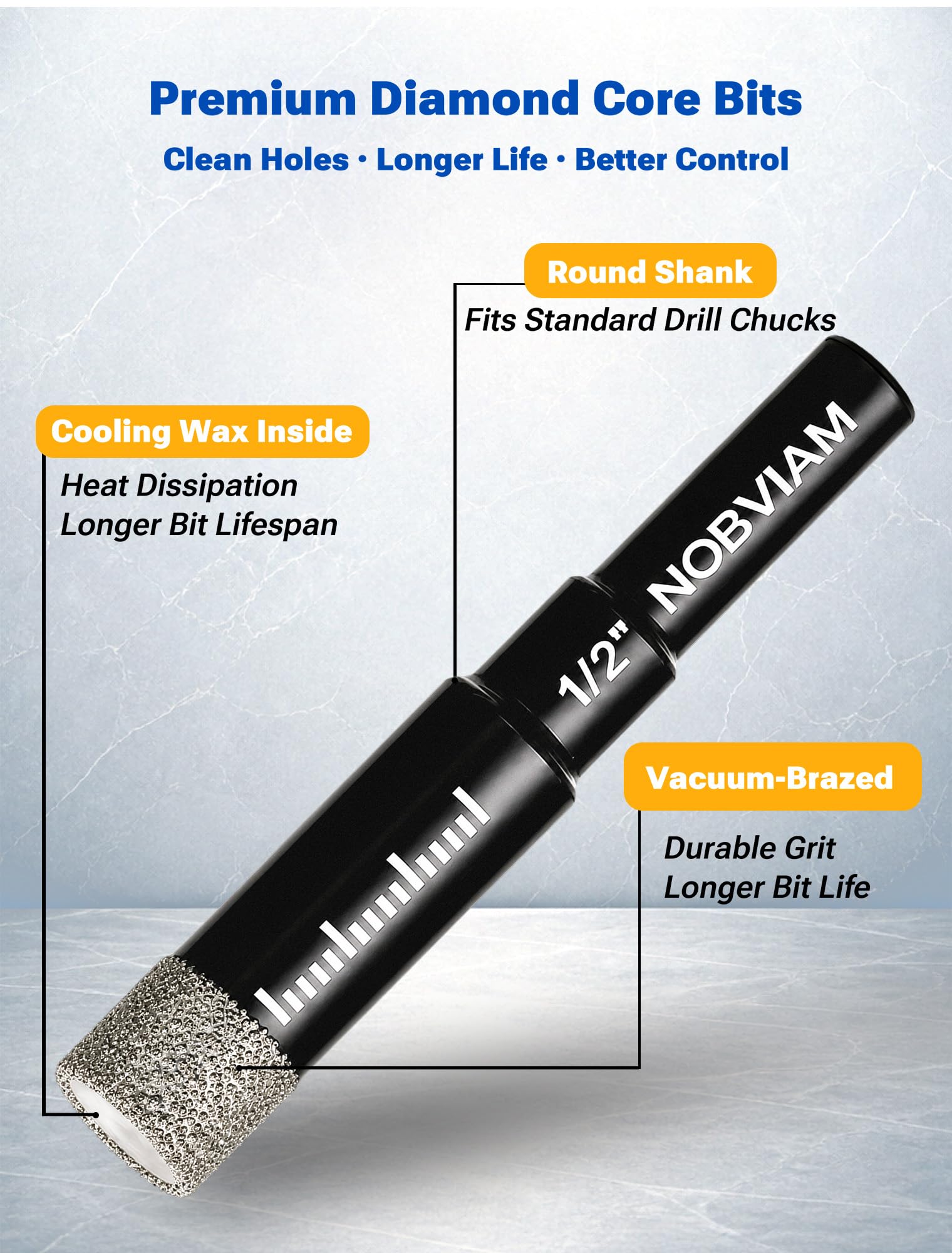 Diamond Drill Bit Set - Tile, Glass, Granite -2 Diamond Drill Bit Set - Tile, Glass, Granite -2