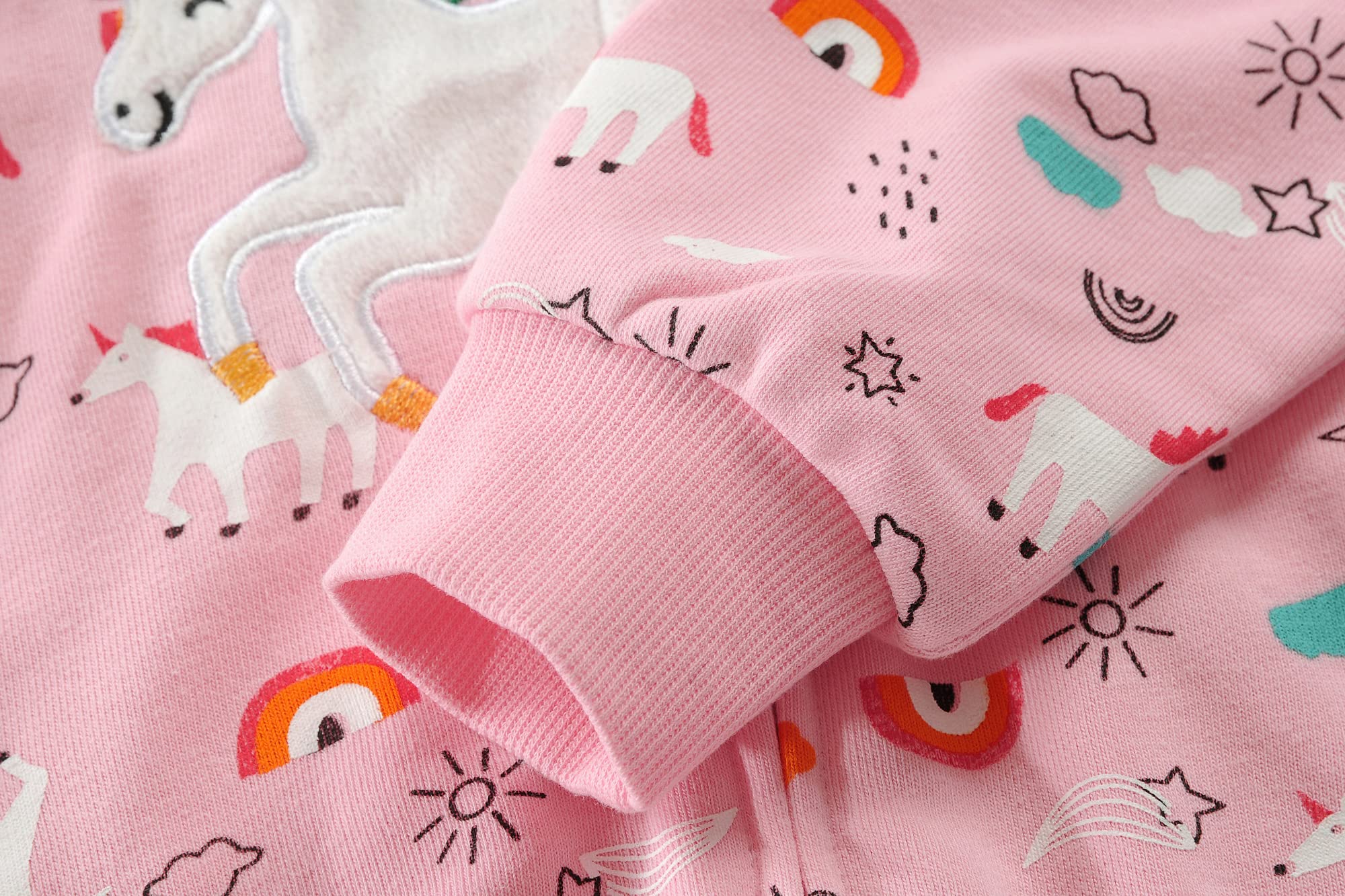 EULLA Felpa con cappuccio per bambini e bambine, in cotone, con chiusura lampo, 92 98 104 110 116 122