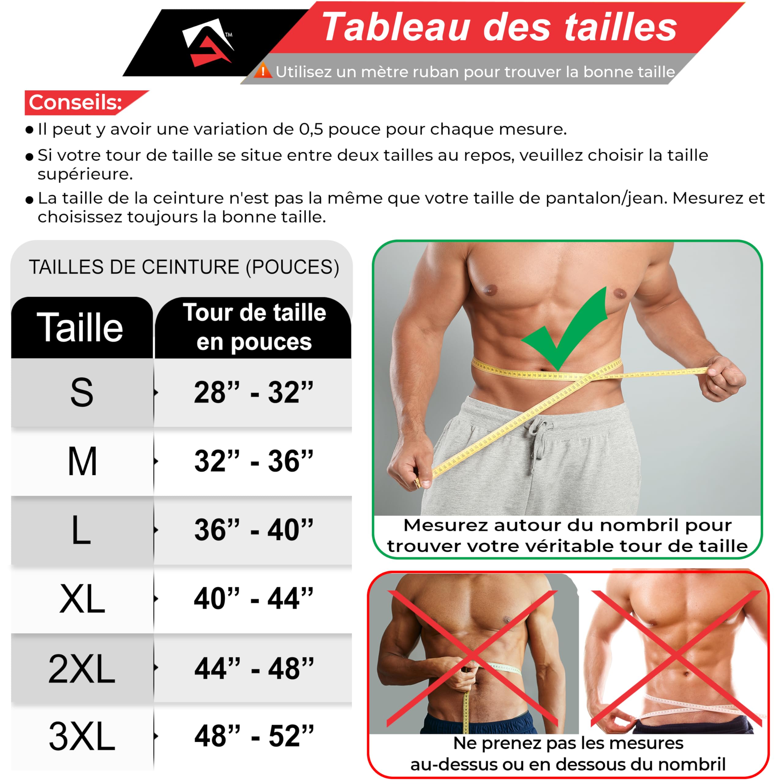 AQF Ceinture Musculation Levier, Cuir 10mm 4", Approuvée IPL & USPA