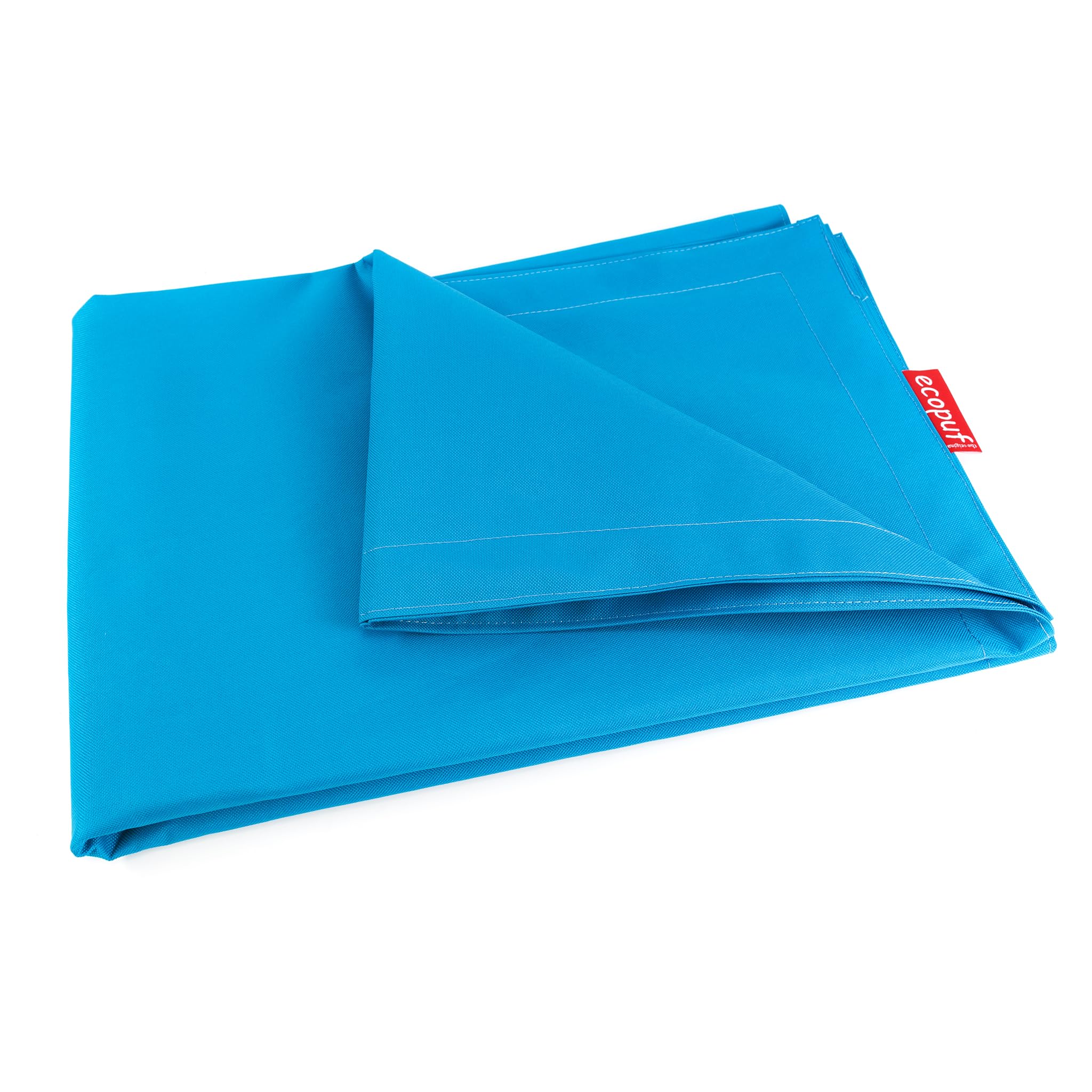 Ecopuf - Housse de Pouf sans Rembourrage - Résistante aux Intempéries - 135x170cm - Housse de Pouf en Polyester À Garnir - pour Pouf D'extérieur - pour Jardin, Balcon, Terrasse - Taille M - Bleu