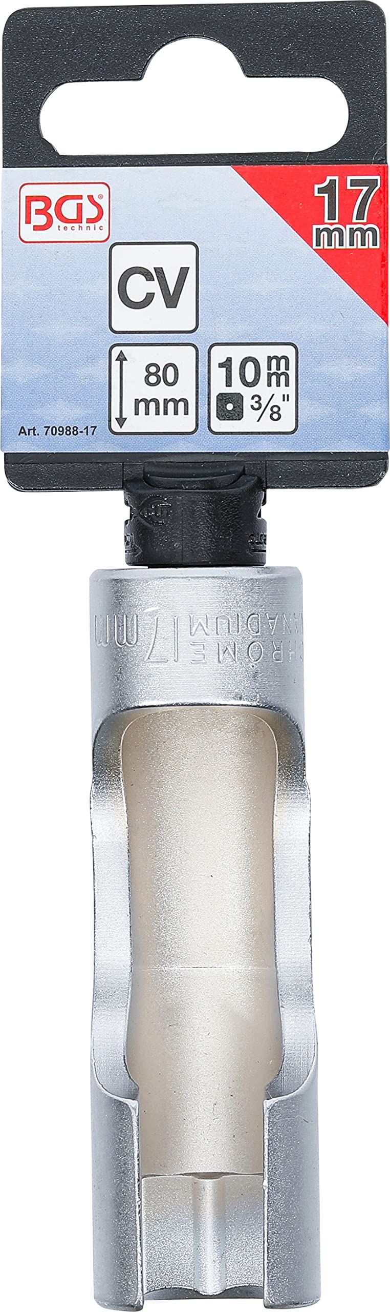 BGS 70988-17 | Llave de vaso especial, ranurada | entrada 10 mm (3/8") | 17 mm