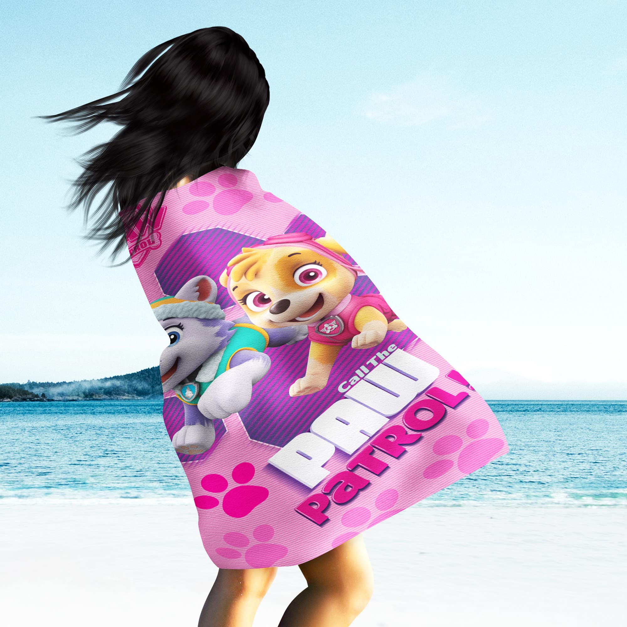 Franco Paw Patrol Kapuzenhandtuch Für Kinder – 61x55,9 Cm, Aus Baumwoll-Frottee, Mit Chase-Design