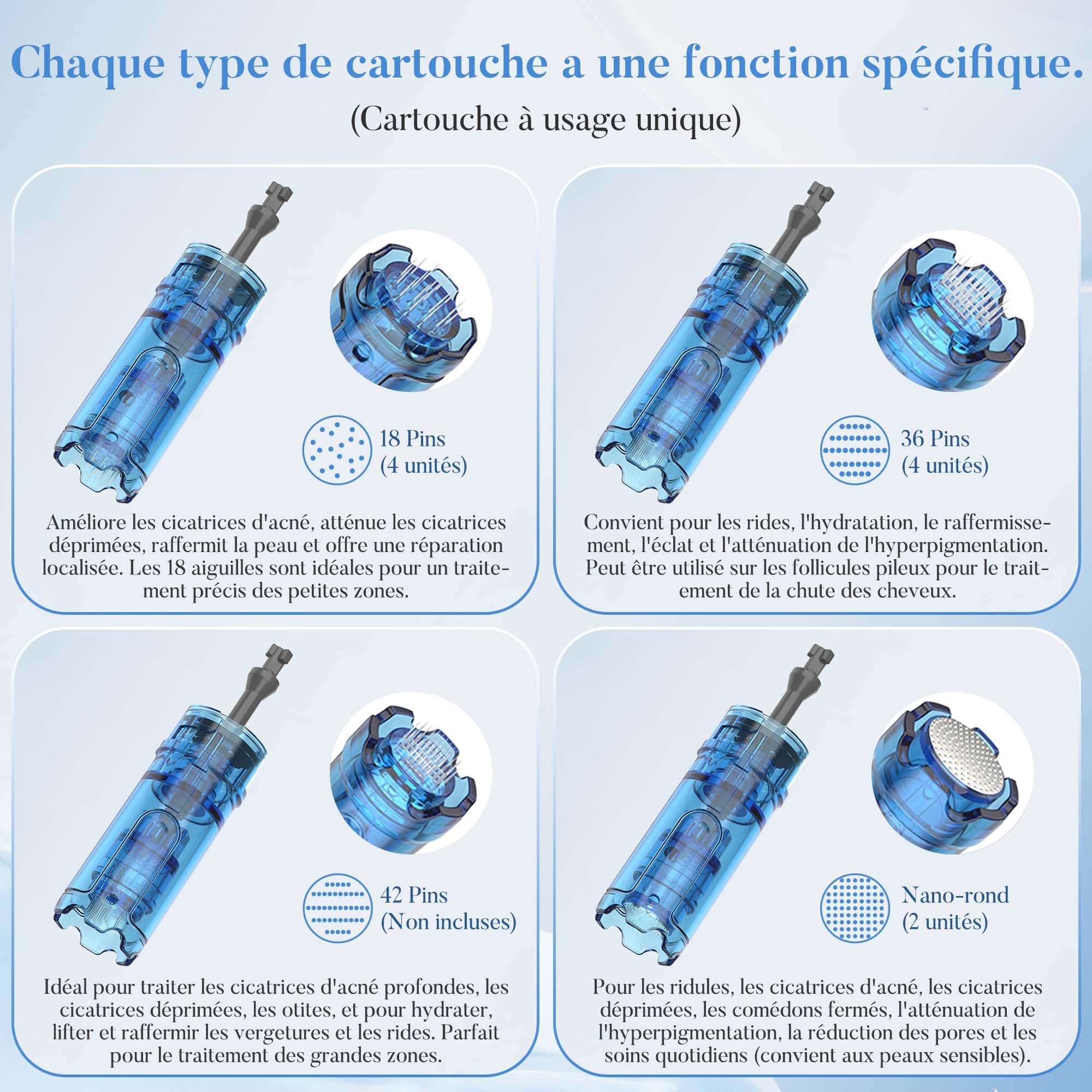 Dr. pen M9 Stylo Microneedling avec 10 Cartouches, Nouveau Modèle 2026, 6 Niveaux et Affichage LED Dermapen avec Base de Rangement, pour Visage Corps Cheveux Barbe Croissance