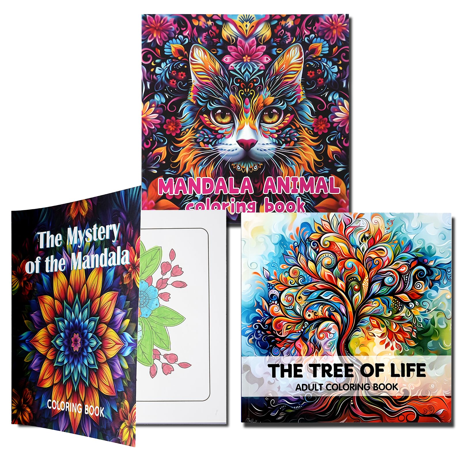 OSDUE Adult Colouring Books, Calming Colouring Book Set for Women Men
