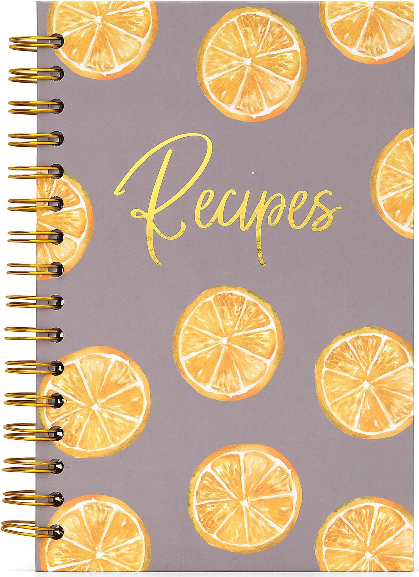 Blank Recipe Book To Write In Your Own Recipes, Recipe Notebook Hardcover Spiral Bound, Recipe Organizer, Cooking Recipe Journal, Cook Book Journals Blank Cookbook Fill in, Kitchen Lemon Decor, Make.