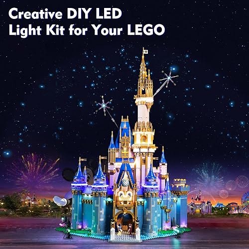 Miniatura 2 de Kit de luces LED para Lego Disney Castle, versión mejorada de control de luz, juego de iluminación creativo, accesorios compatibles con Lego con