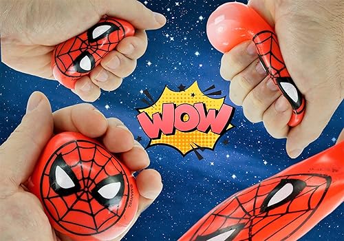 Miniatura 4 de JA-RU Marvel Avengers Splat Balls Pelotas adhesivas y bola elástica (1 bola surtida) Spiderman, Hulk, Iron Man y Capitán América. Pelotas de juguete