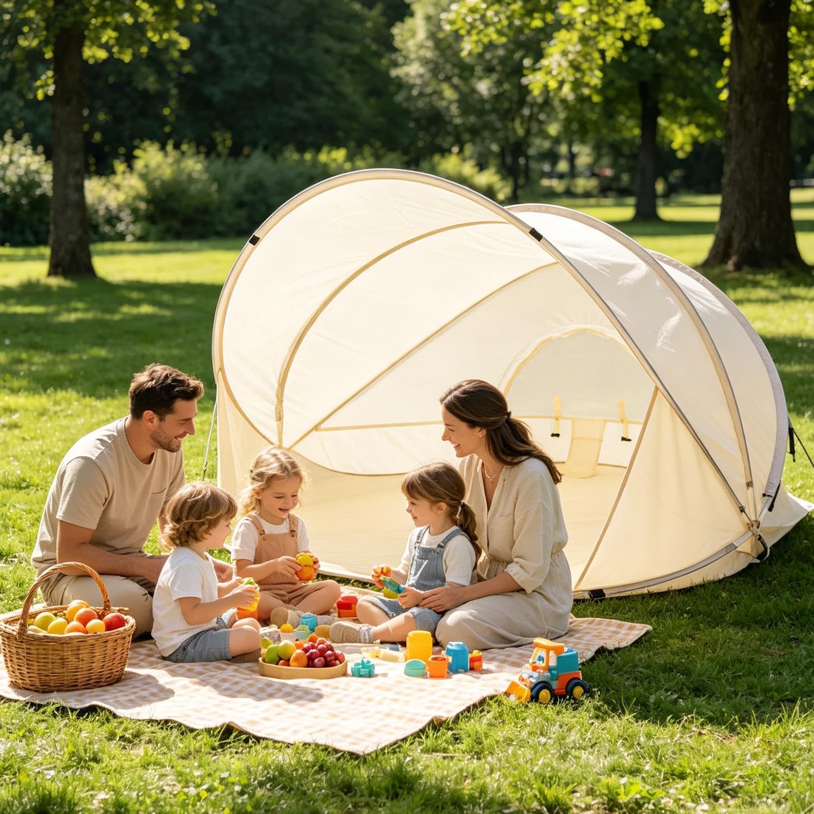 Tente de camping portable imperméable et pliable à installation instantanée