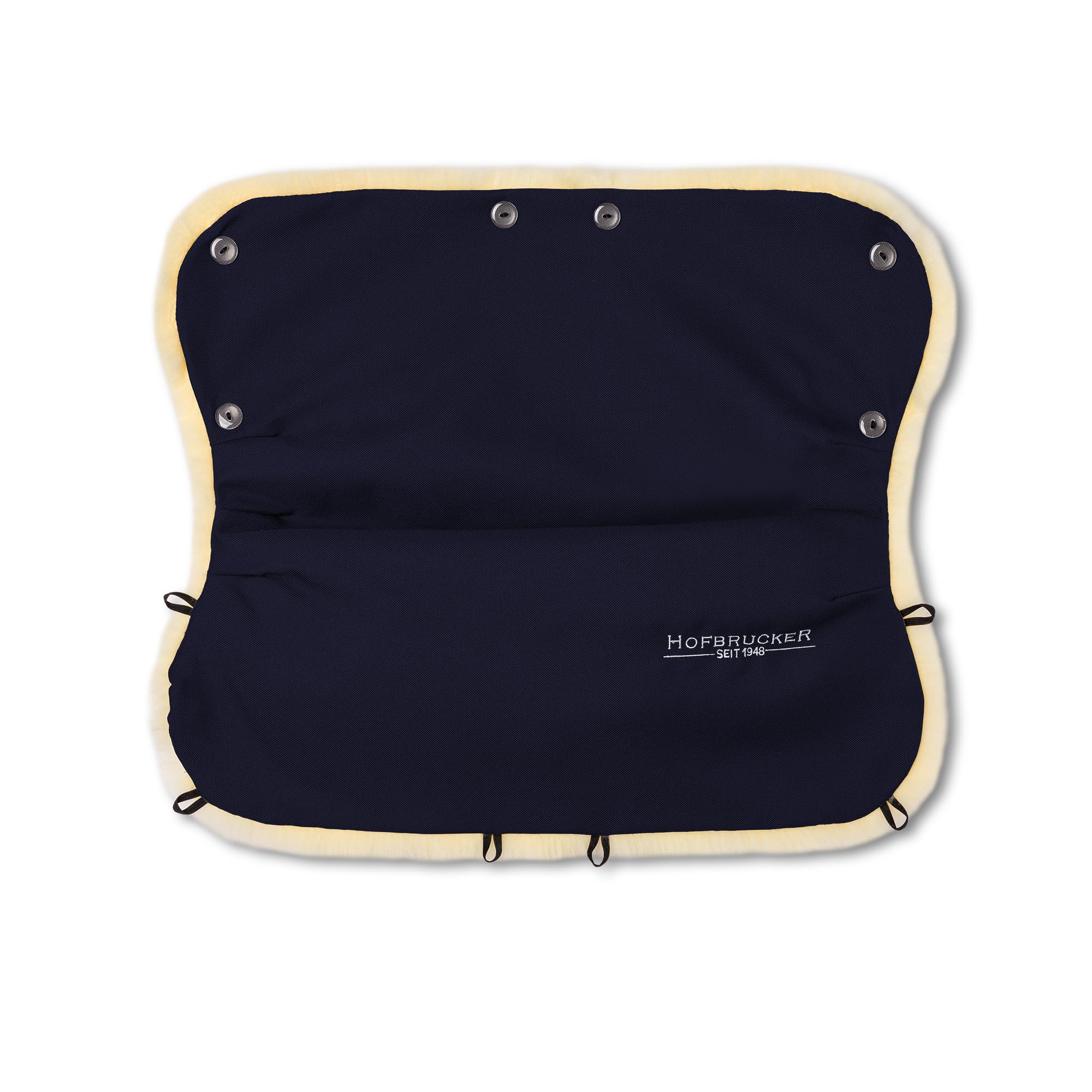Hofbrucker seit 1948 Manoplas para el carrito (piel de cordero) Azul Oscuro Única