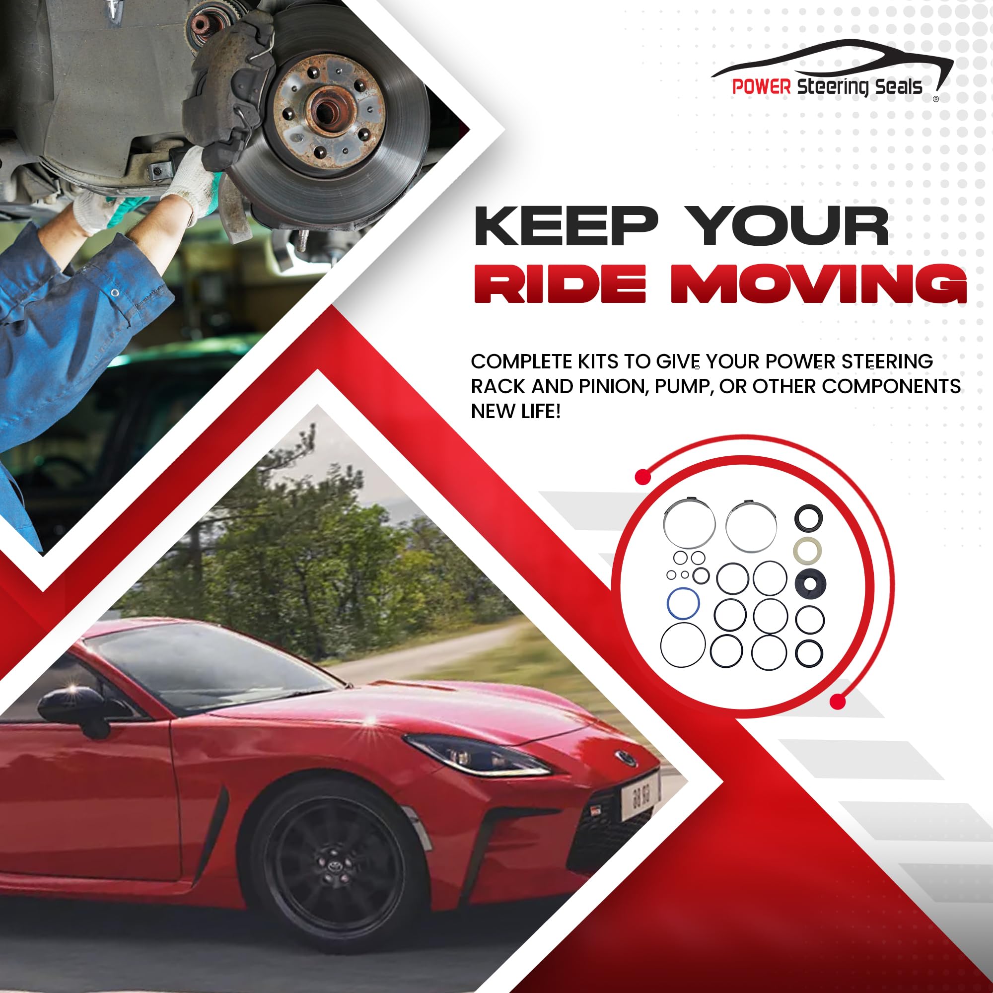 Rack And Pinion Seals Power Steering Seal Kit For Hummer H3 2006 - Foto 3