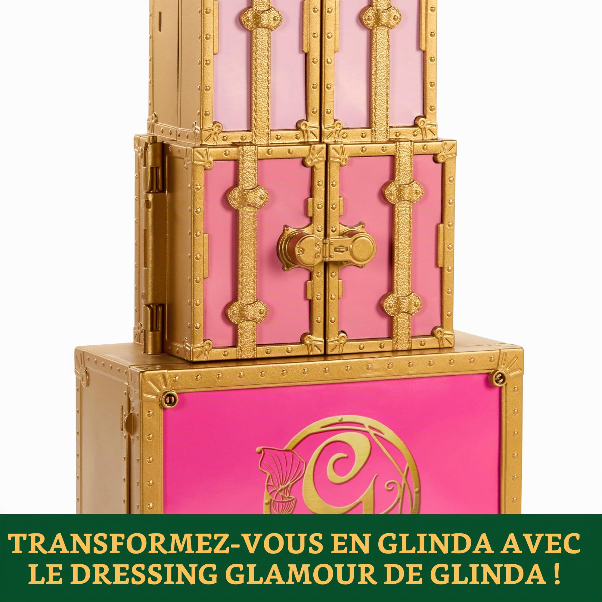 Mattel Universal Pictures’ Wicked Glinda’s Glamorous Closet with 2 Unique Looks, Surprises & 13 Accessories, Inspired by The Movie