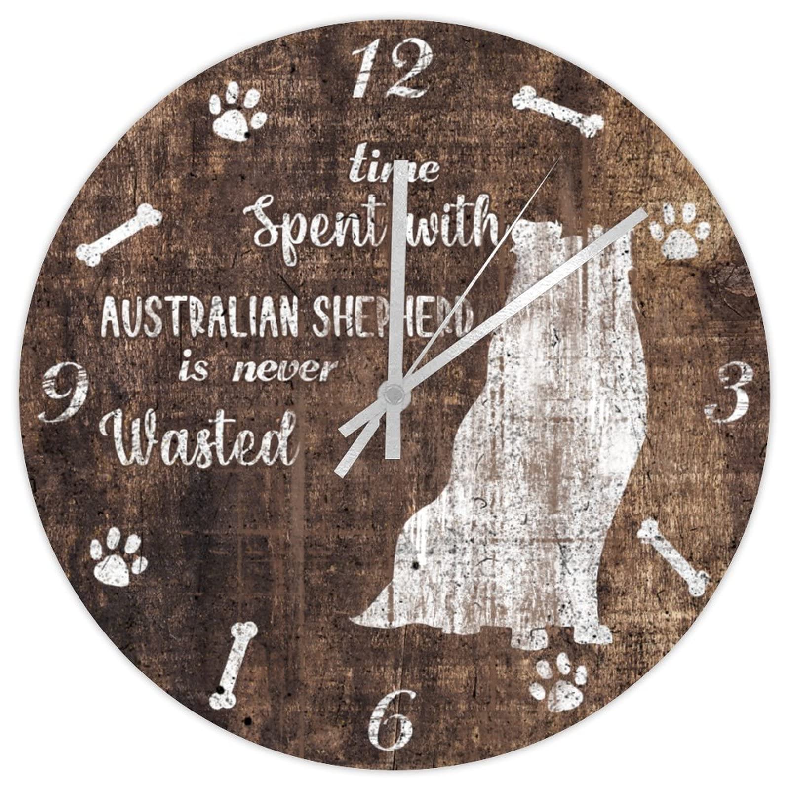 Horloge murale chien 38cm pour apprendre l'heure aux enfants