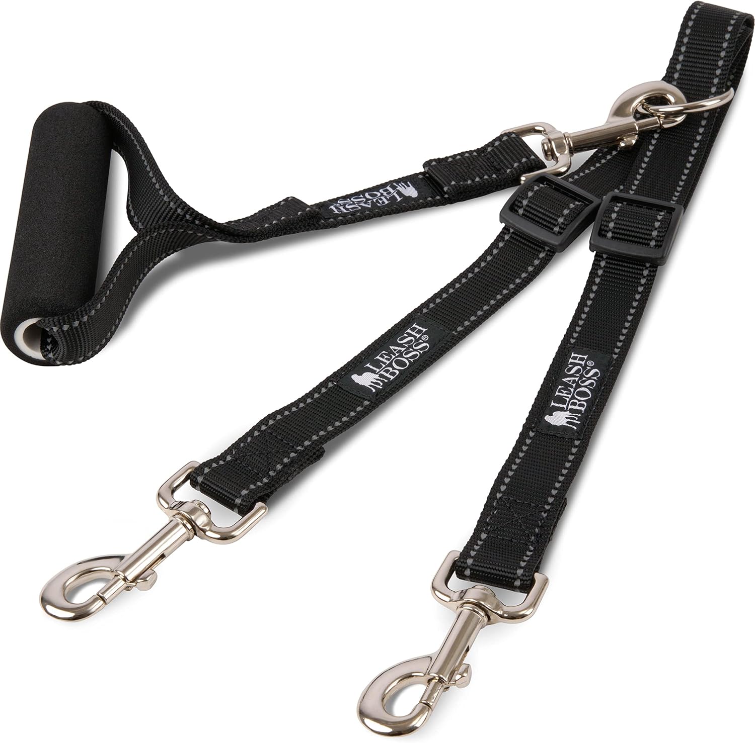 Leashboss Duo Adjustable Double Dog Leash for Large Dogs