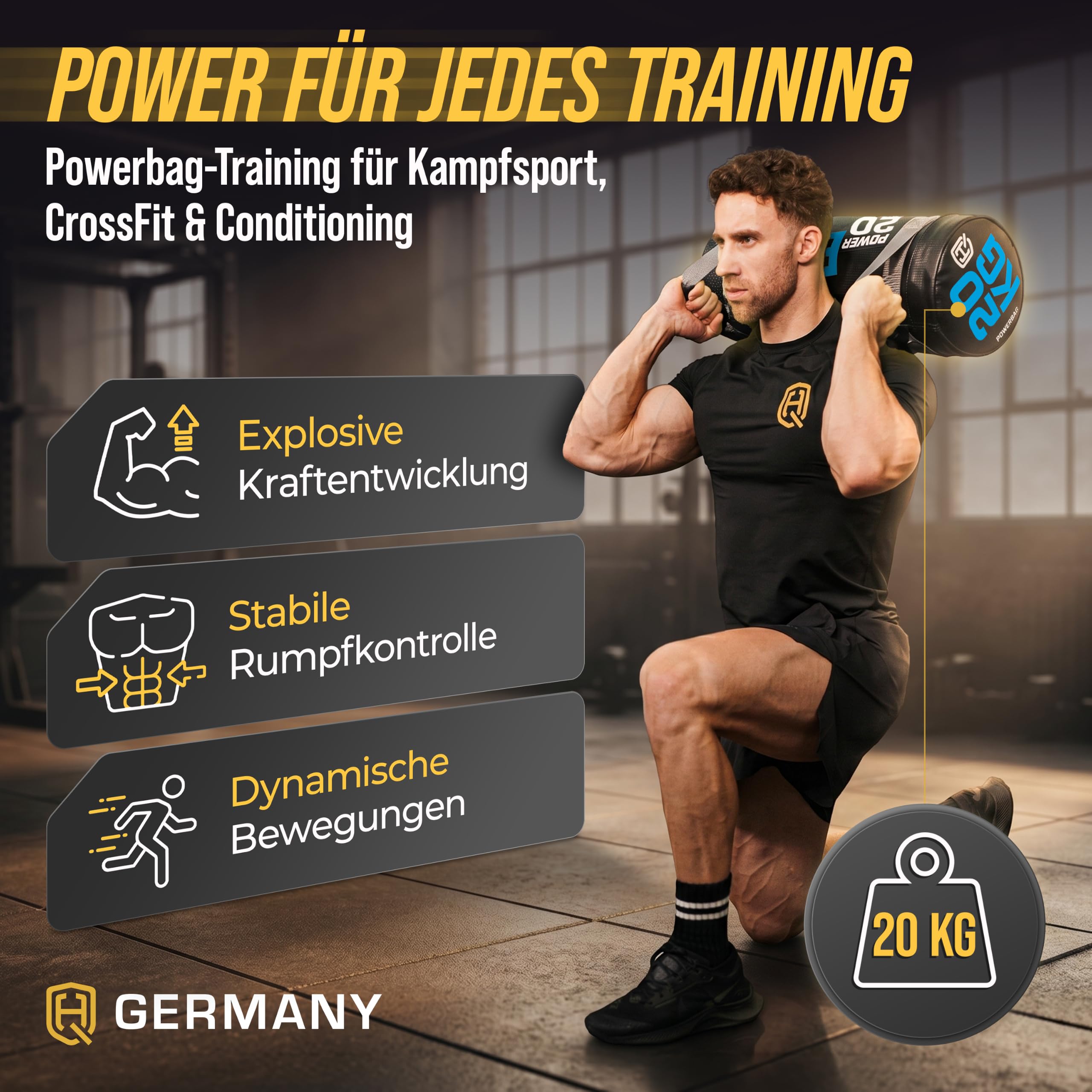 HQ Germany® Power Bag 5-30kg [Eisensand-Kern] - Premium Sandbag