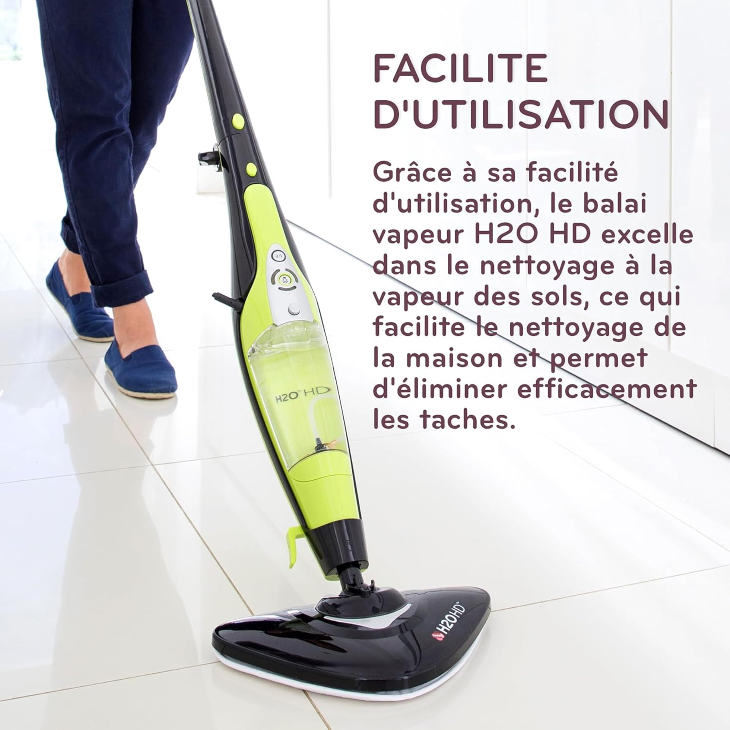H2O HD PRO Mop Parowy 2w1 Zestaw Z Myjką Ręczną I Systemem H2O E3 – 1500W 450ml Do Podłóg Twardych Dywanów I Tapicerki