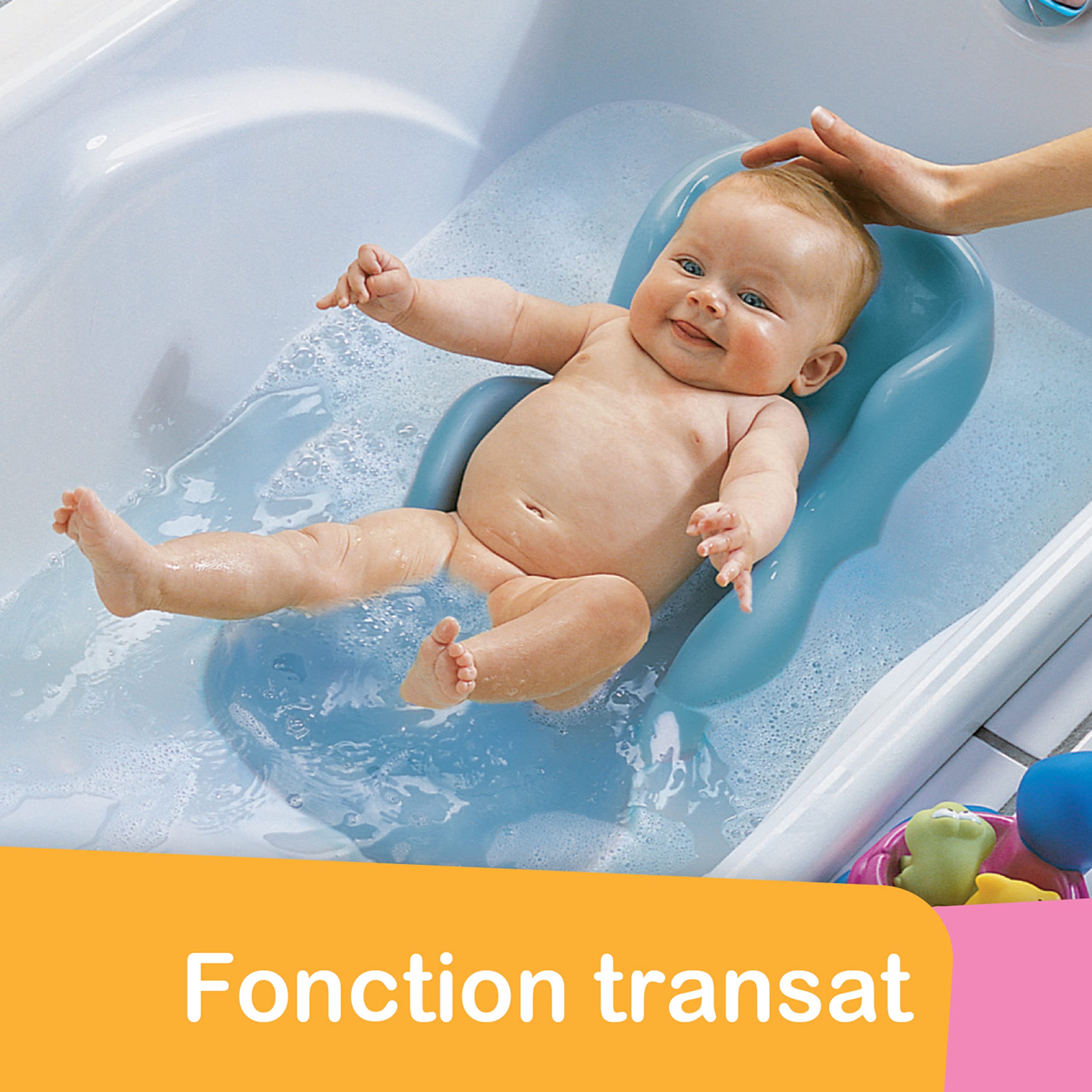 Tigex Transat de Bain bébé Évolutif Collexion 0-6 Mois 28 x 58 x 16,5 cm Gris Perle