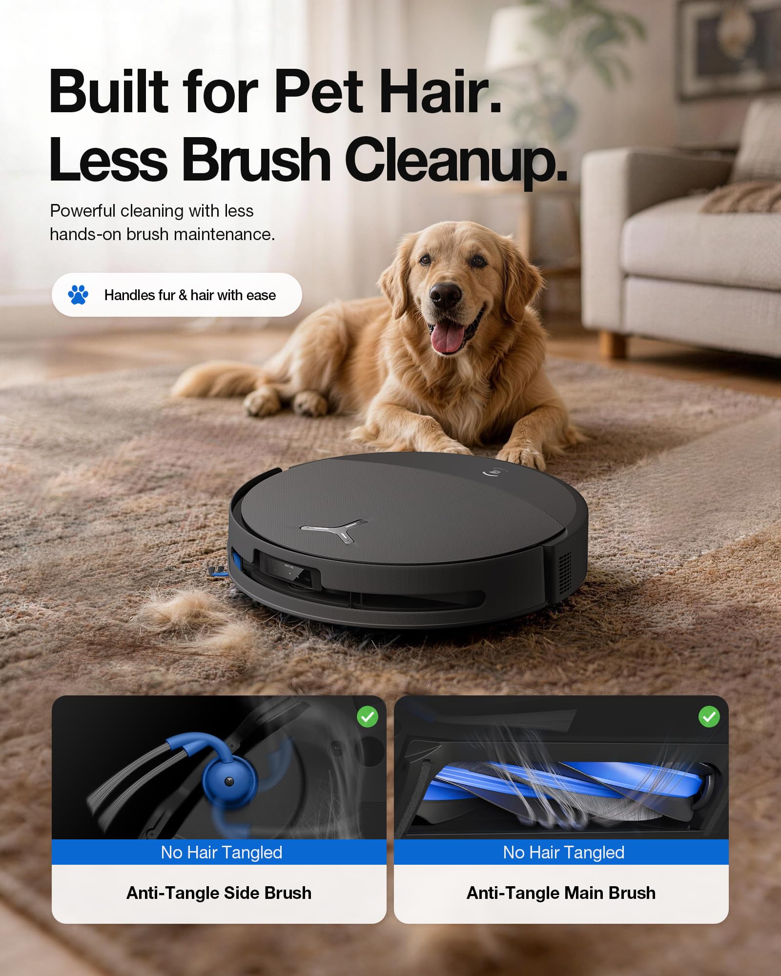 ECOVACS DEEBOT X11S OMNICYCLONE Robot aspirateur et serpillère, Aspiration 30 000 Pa, Balai à Rouleau OZMO, Station de vidange Automatique sans Sac, Charge Continue PowerBoost, zéro nœud, Navigation