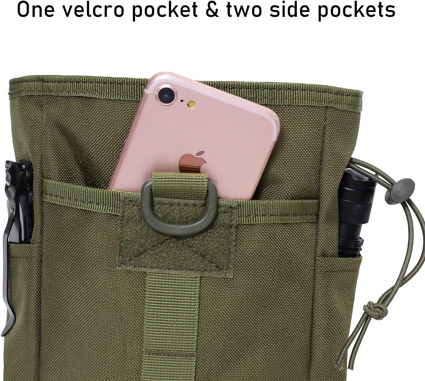 Tactical Molle Dump Pouch Folding Drawstring Magazine Ammo Pouch Military Utility Belt Pouch