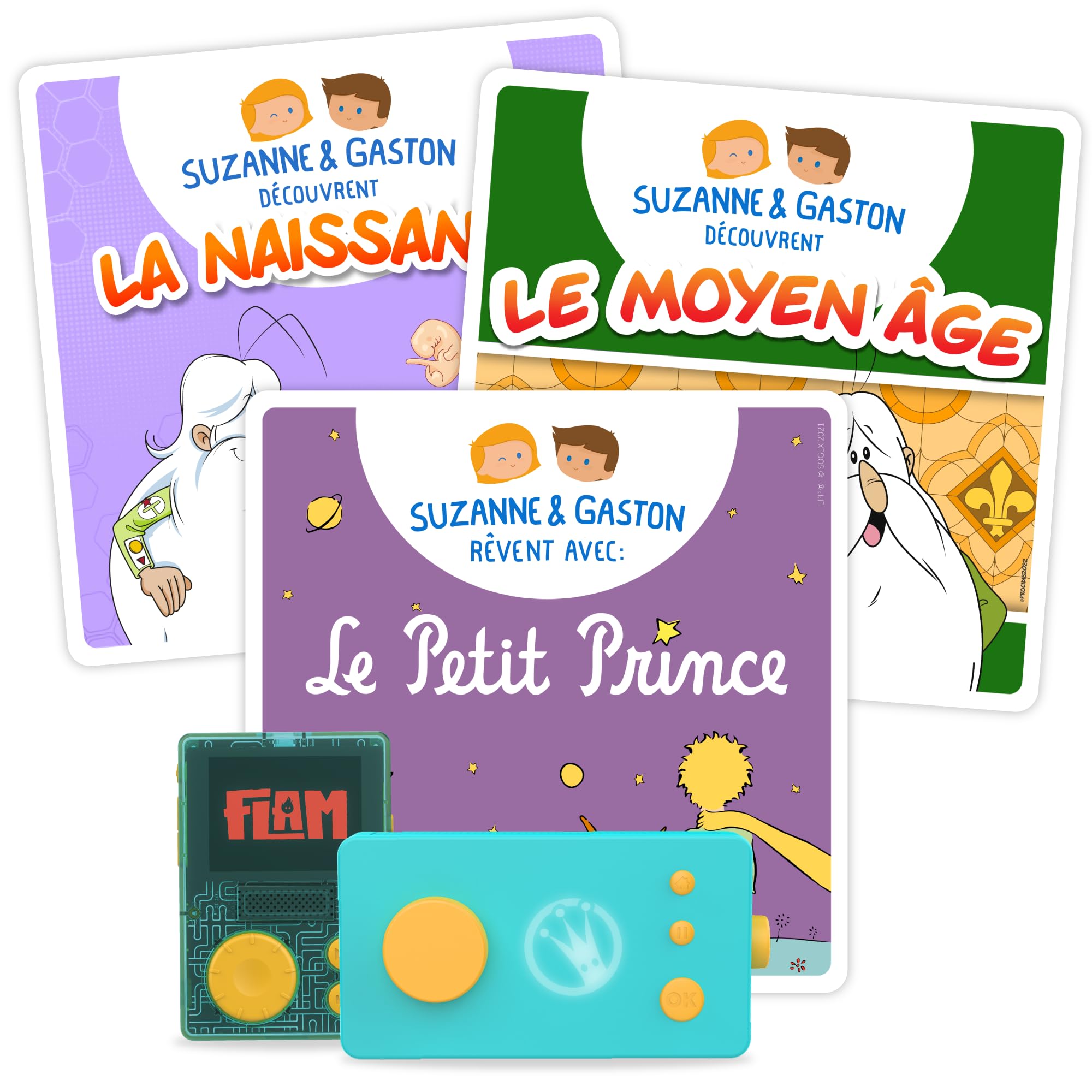 Lunii – Pack 3 Livres Audio Interactifs – Le Petit Prince, Naissance, Voyage Dans Le Temps – Dès 5 Ans – 4h43 D’Écoute