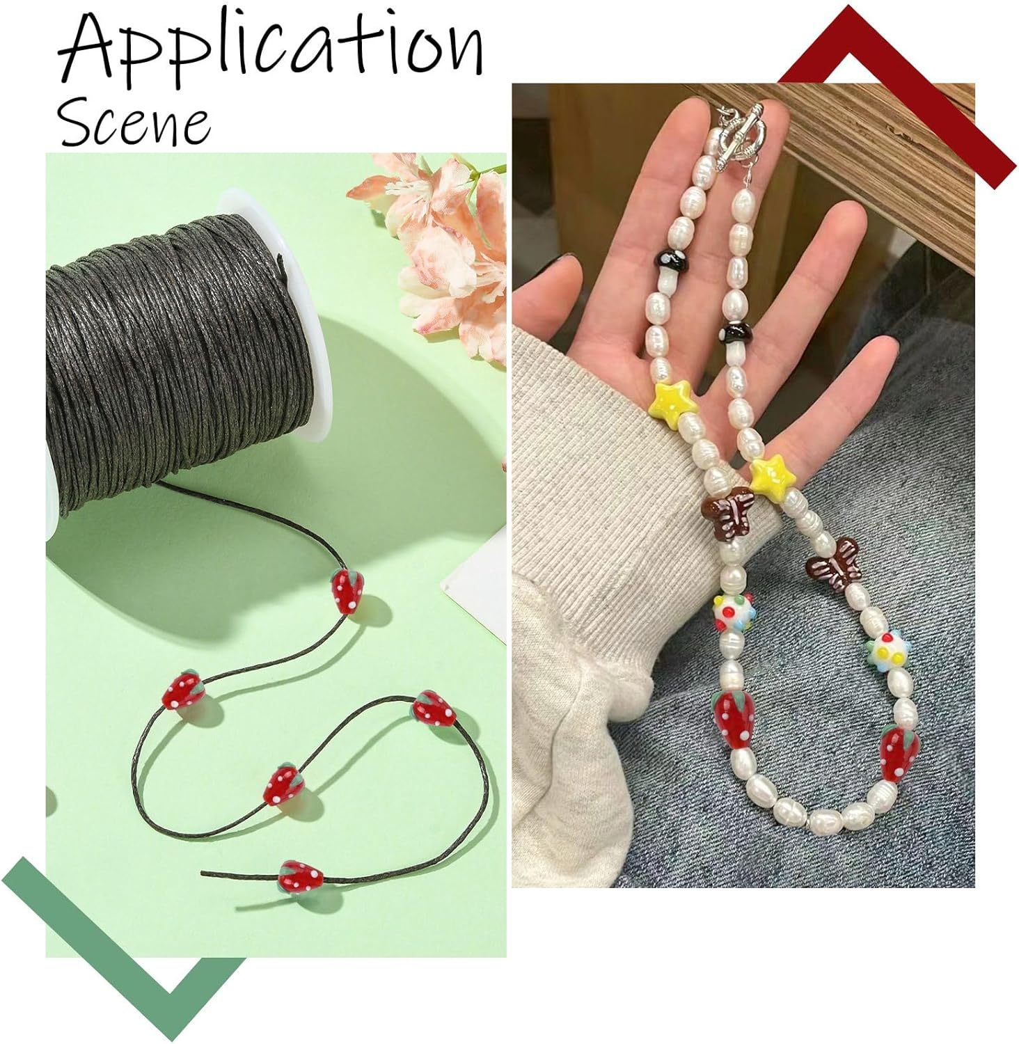 DanLingJewelry 10Pcs Red Strawberry Bumpy Lampwork Glass Beads 3D Fruit Glass Spacer Loose Beads for Bracelets Necklaces Jewelry Making - Image 7