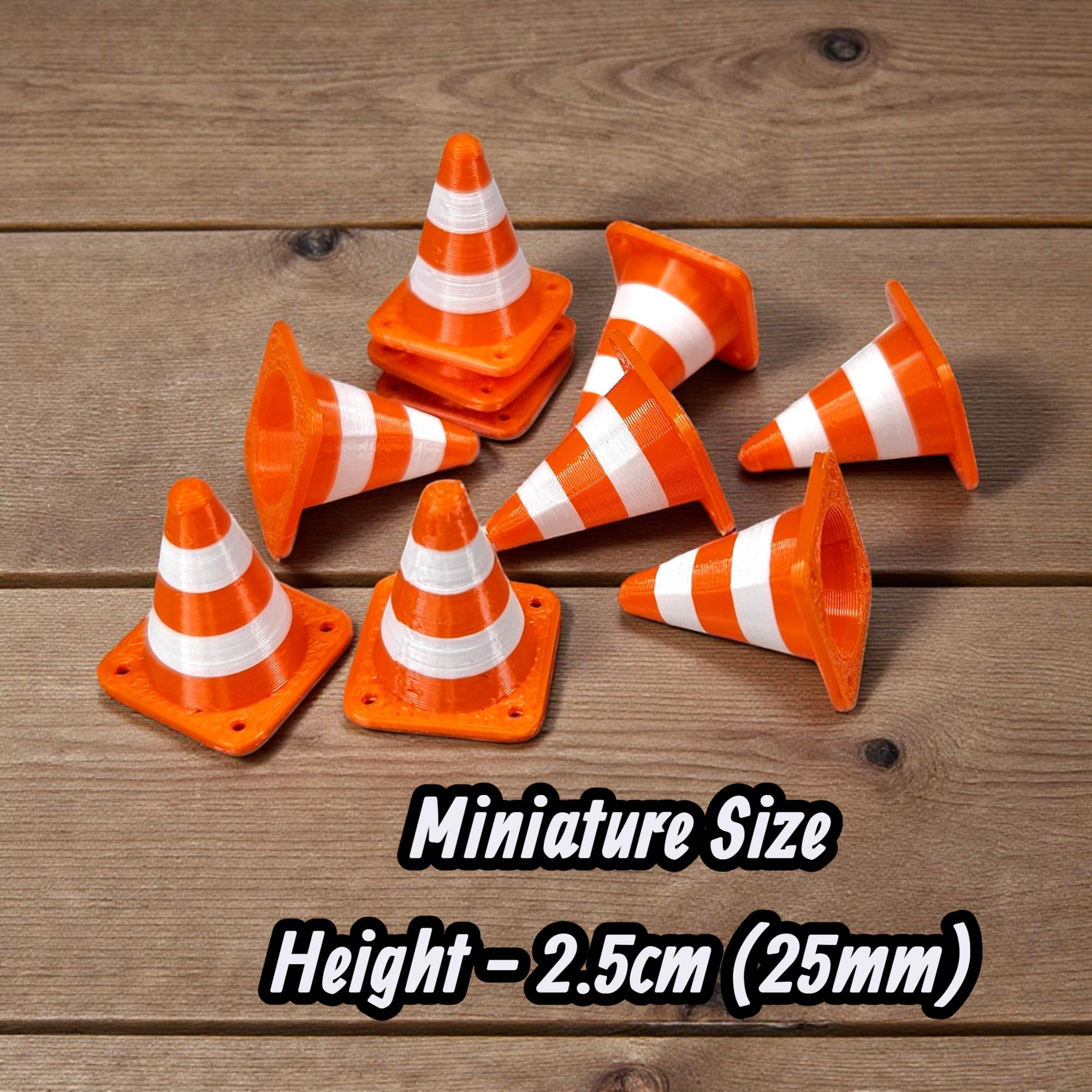 Mini Traffic Cones - 10 Pack, Stackable! -3