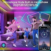 Vista 4 de 20Ft Led Rope Lights, Flexible Neon Lights Control with App/Remote, Multiple Modes, IP65 Outdoor RGB Waterproof, Music Sync Gaming Light Strip for