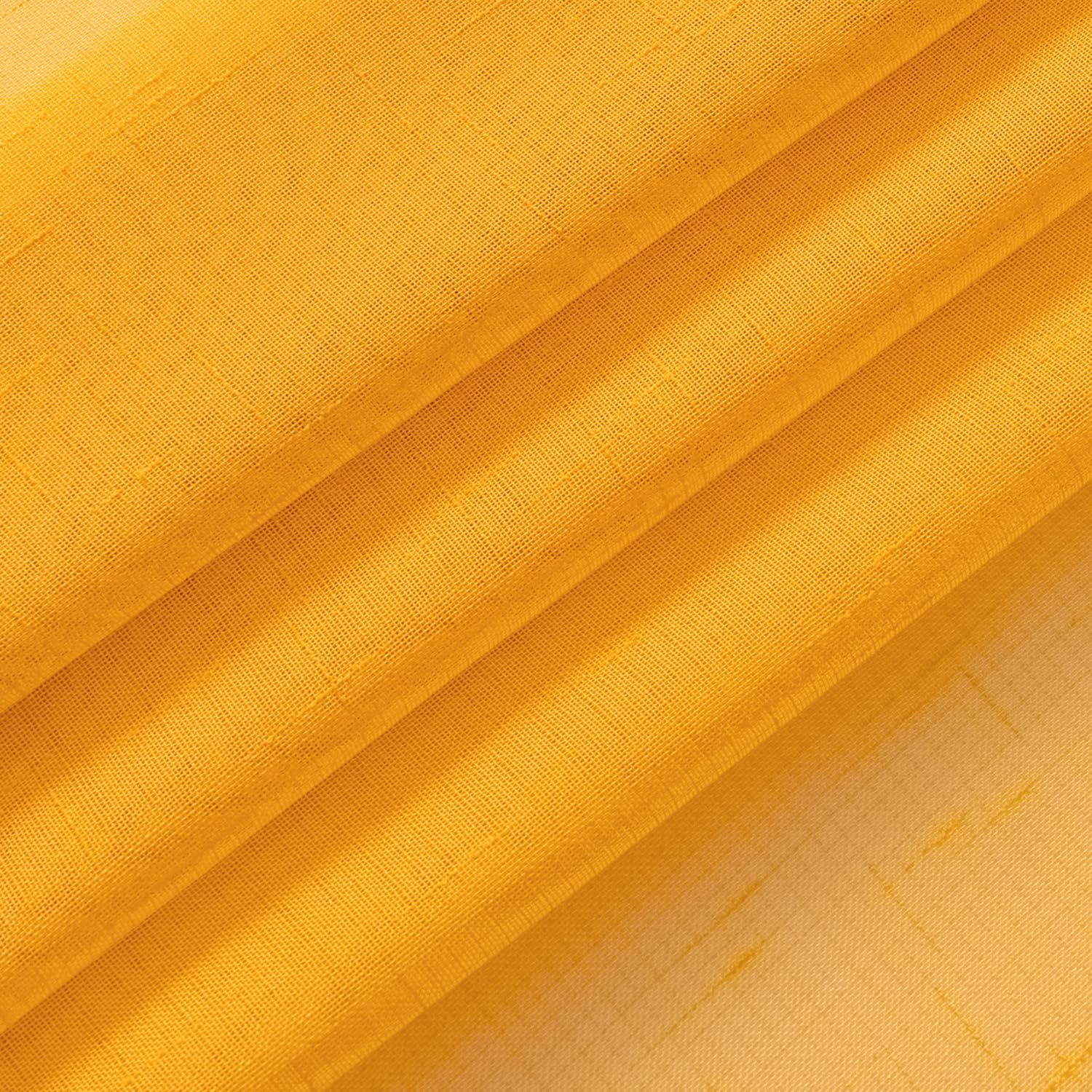 Woaboy Tende Trasparenti con Occhielli 2 Pezzi 140x260 cm Giallo brillante | Tende per Interni in Leineoptik Effetto Lino Filtro Luce e Privacy per Soggiorno e Camera da Letto