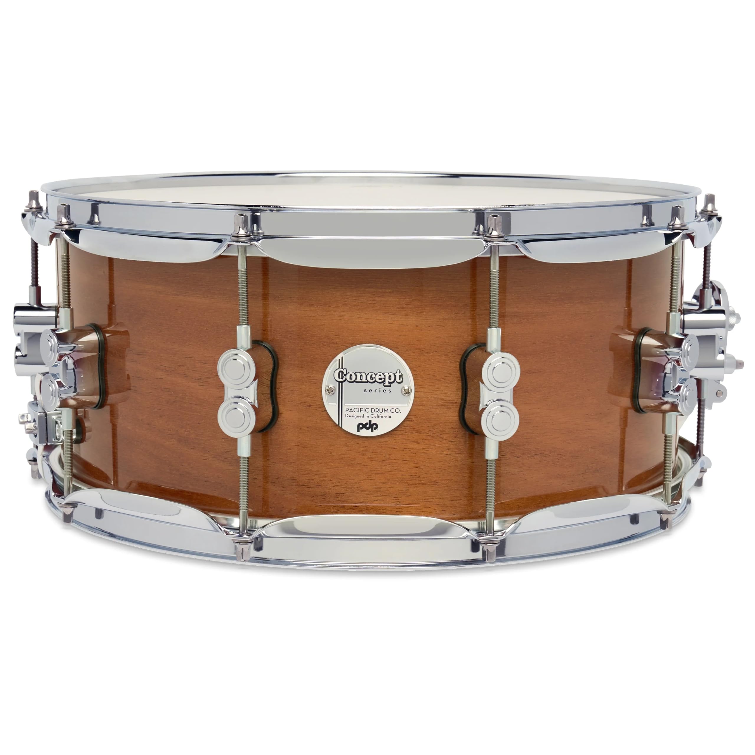 Pacific Drums Caisse claire Concept Maple, 35.6 cm x 16.5 cm, acajou exotique miel | Fûts entièrement en érable avec placage exotique, quincaillerie DW, et plus encore
