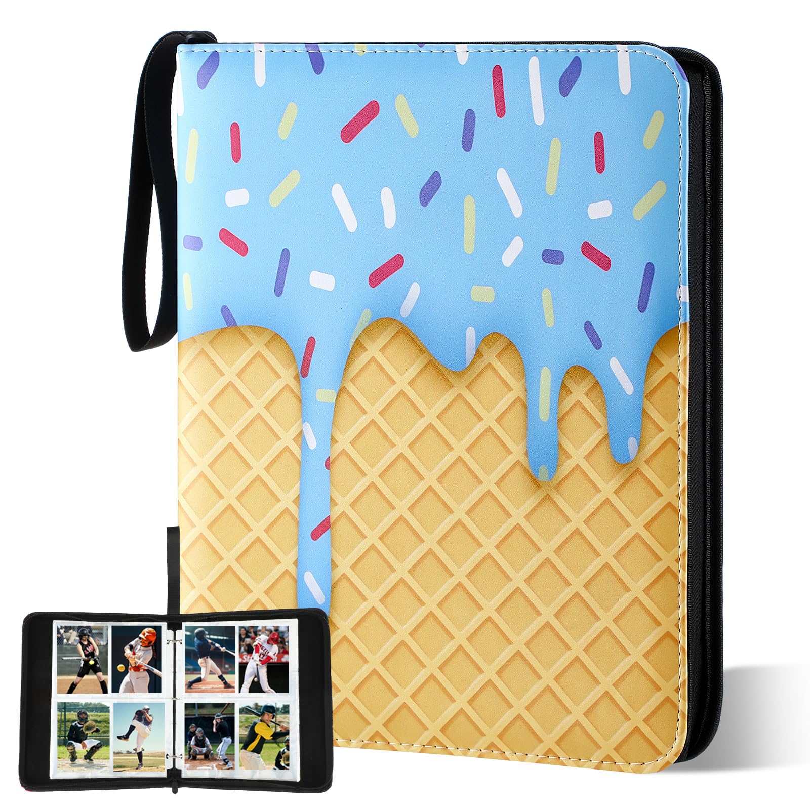 Lody Drip Baseball Card Folder Wymienne Karty Posiadacz Karty Kolekcjonerskie Etui Na Album Baseball Dla Dzieci Artykuły Do Gry Sportowe