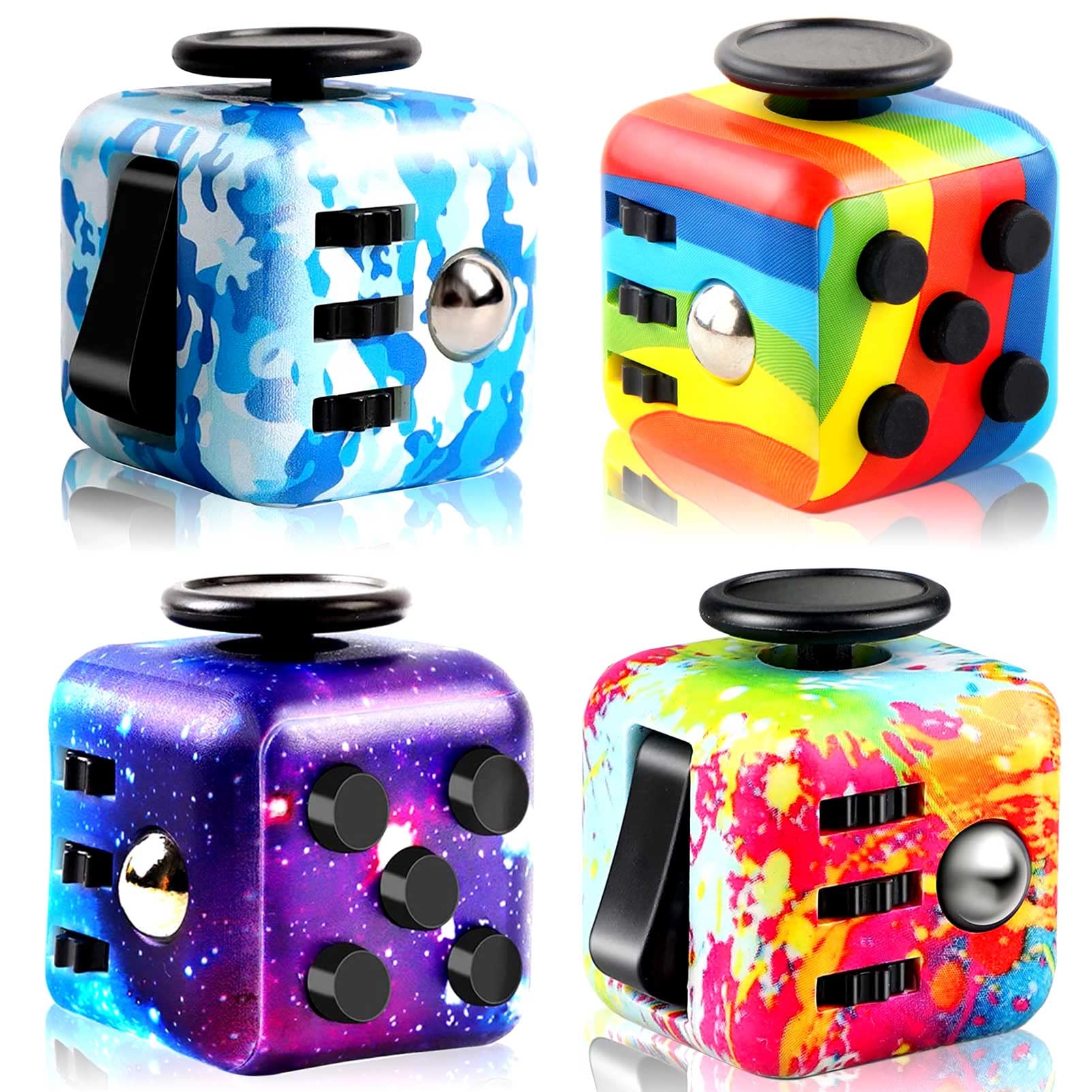 Buy 4 Pack Fidget Cube Fidget Toy, Magic Cube Stress and Anxiety Toys